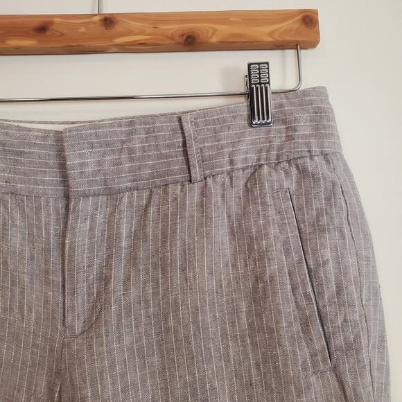 Banana Republic The Martin Fit Pinstriped Linen Trouser Gray 4P - Picture 7 of 13